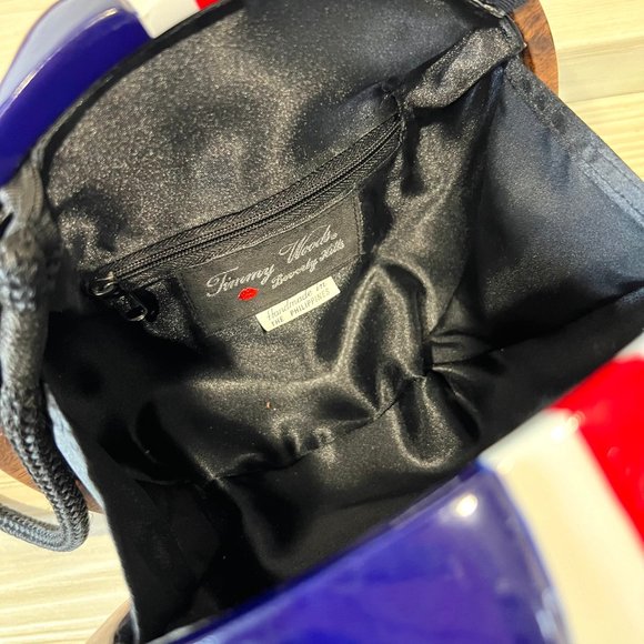 Timmy Woods Patriotic Elephant Carved Wood Crossbody - Picture 7 of 8